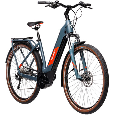 Bicicleta de viaje eléctrica CUBE KATHMANDU HYBRID ONE 500 WAVE Azul 2021 0